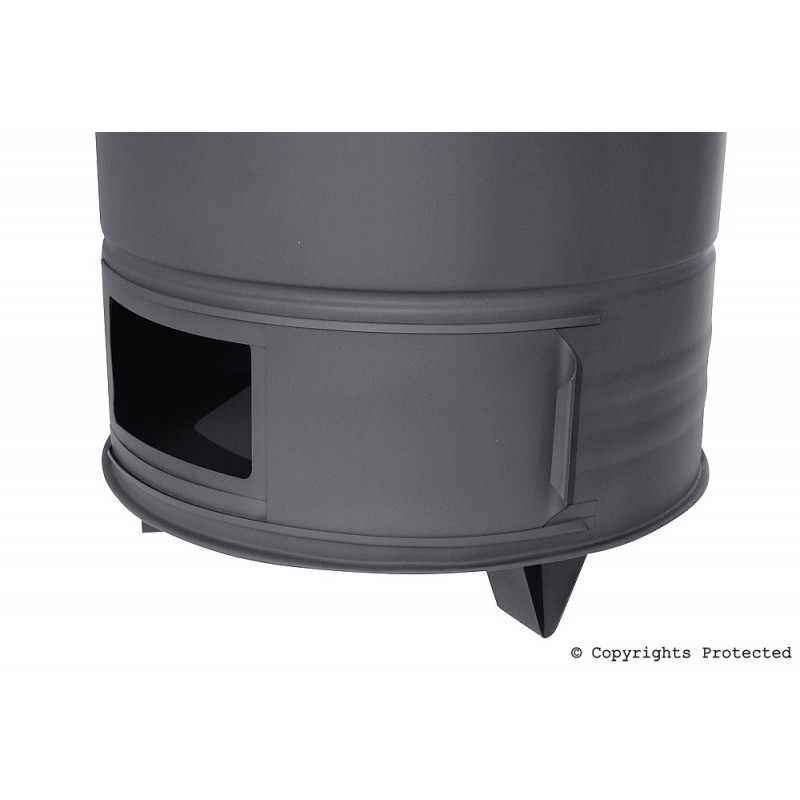 Black Sawdust Burner & Set Of Pipes