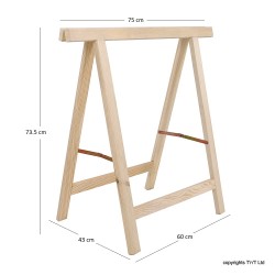 2 folding wooden trestles...